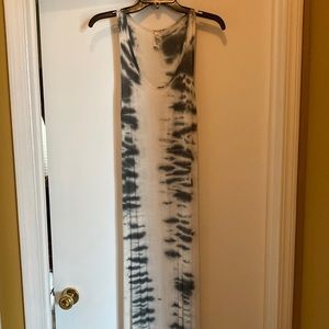 Grey and white tye dye maxi dress